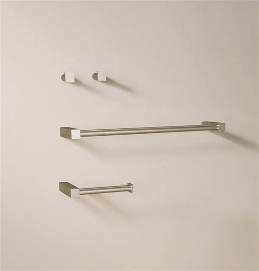 Cosmic Metric set accessori bagno con  portasasciugamano 40 cm portarotolo destro e 2 appendini cromo