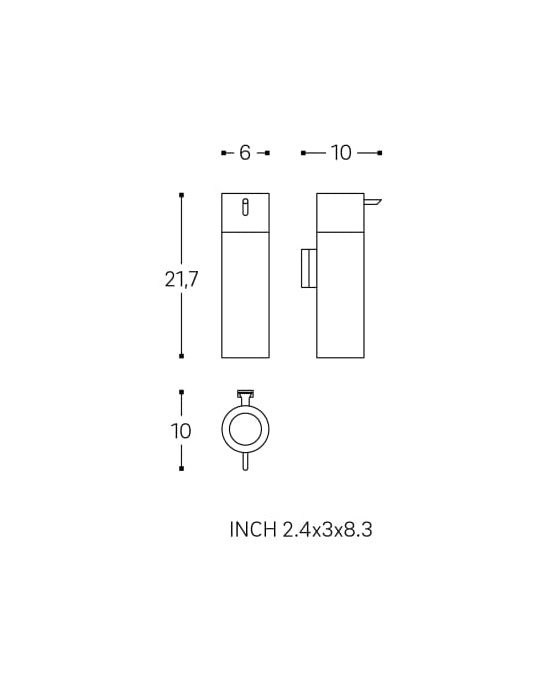 Cosmic Micra dispenser a muro 250 ml Nero Opaco WJP047A7802036