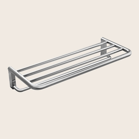 Cosmic Project Rack Porta asciugamani 60x25 Cromo in lucido montato a parete, vista del design e della finitura...