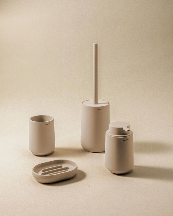 Cosmic Saona Set di Accessori Bagno 4 Pezzi in Resina Pale Sand WJC219P0000222