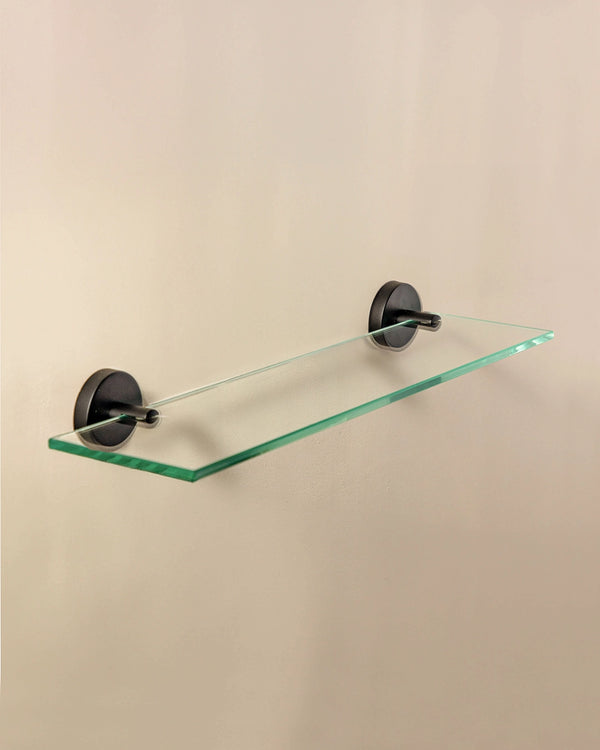 Cosmic Start mensola 40 cm da parete in cristallo nero satinato WJC419A0044036