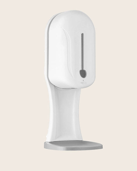 Dispenser a batterie da Tavolo Parete Bianco New Line S2 montato a parete, vista del design e della finitura - Exagonshop