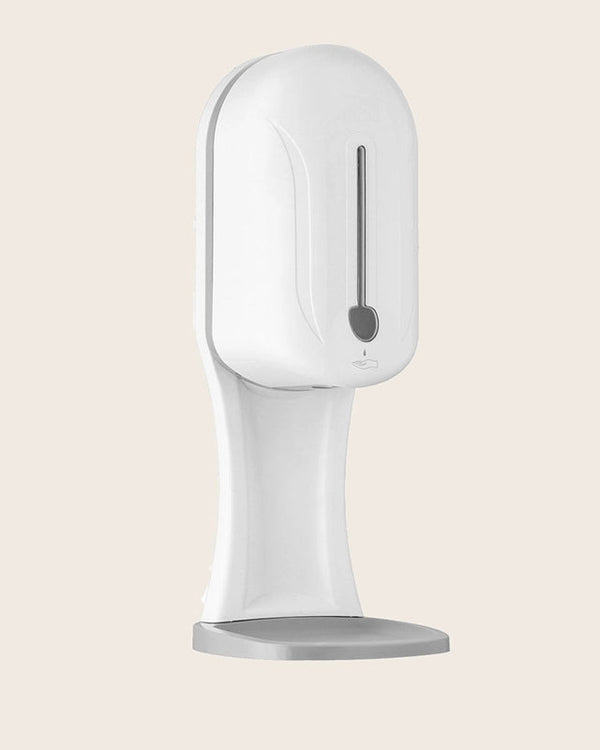 Dispenser a batterie da Tavolo Parete Bianco New Line S2 montato a parete, vista del design e della finitura - Exagonshop