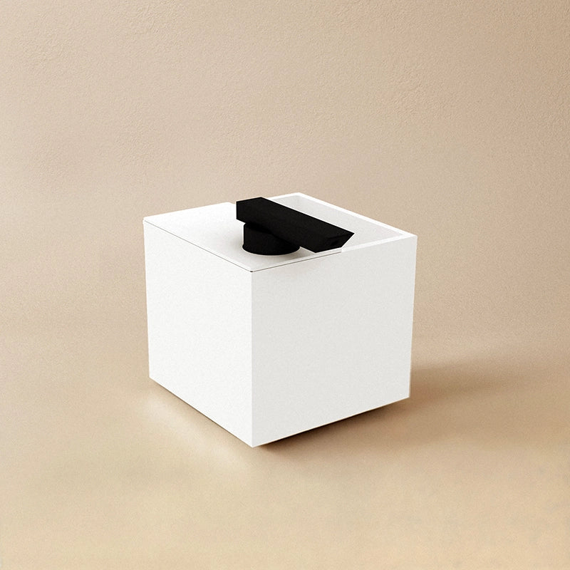 Dispenser portasapone con Portaspazzolini nero Satinato montato a parete, vista del design e della finitura - Industrias...