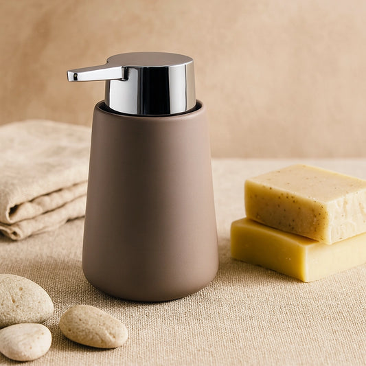 Dispenser sapone in ceramica tortora Sidney