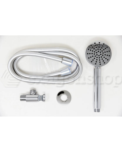 Doccetta tonda 8 cm con flessibile antitorsione 150 cm cromo Smart
