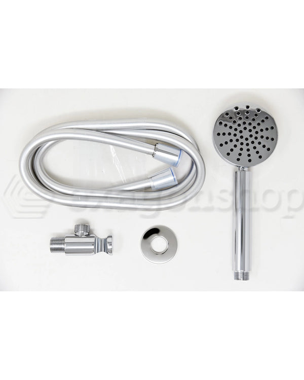 Doccetta tonda 8 cm con flessibile antitorsione 150 cm cromo Smart