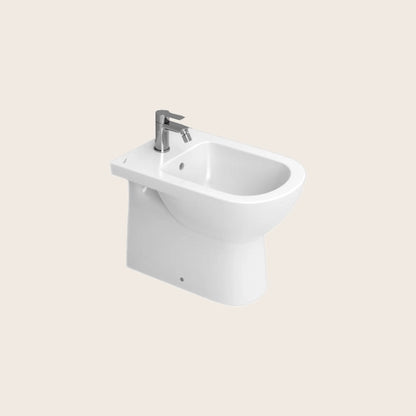 Ceramica Dolomite Gemma2 bidet filomuro bianco lucido, vista frontale su sfondo bianco