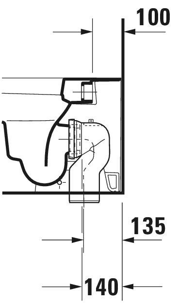 Duravit Happy D2 Coppia sanitari filo muro sedile rallentato bianco