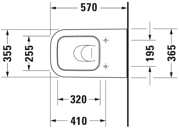 Duravit Happy D2 Coppia sanitari filo muro sedile rallentato bianco