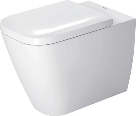Duravit Happy D2 Coppia sanitari filo muro sedile, vista laterale del profilo e della forma