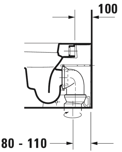 Duravit Happy D2 Coppia sanitari filo muro sedile rallentato bianco