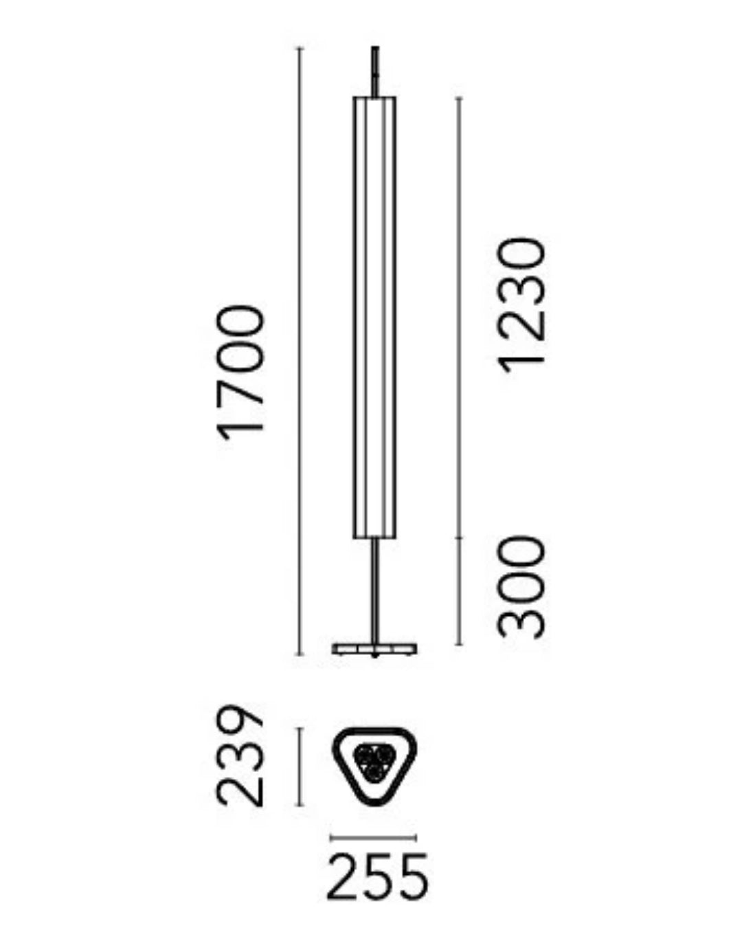Flos Emi Floor Lampada a terra touch dimming in alluminio off white 05.4385.OW
