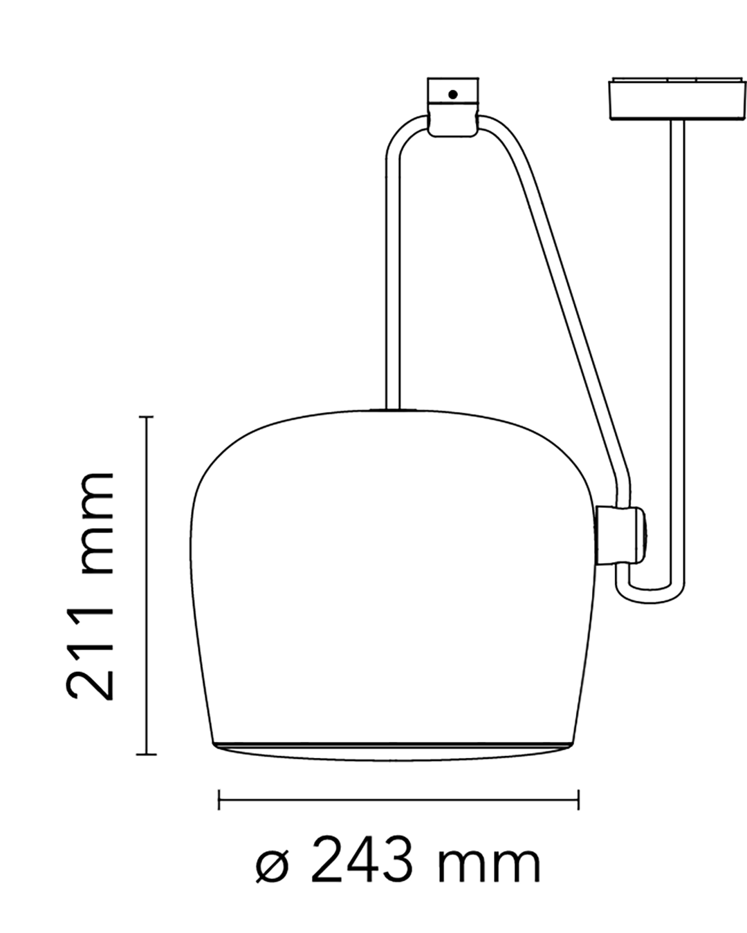 FLOS Aim Lampada 243 mm sospesa orientabile bianco F0090009
