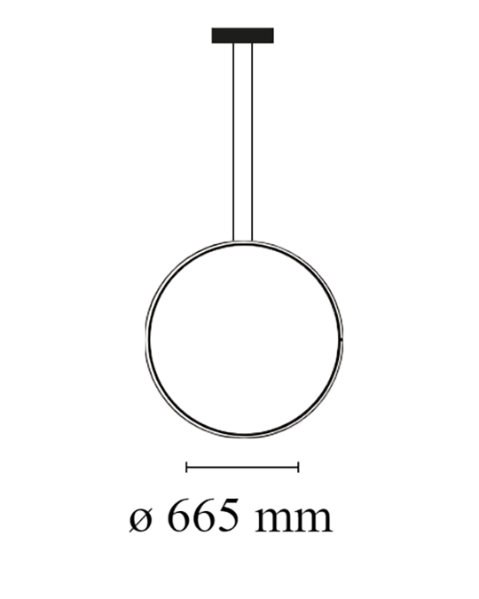 FLOS Arrangements Round Medium Lampada sospesa nero opaco F0407030