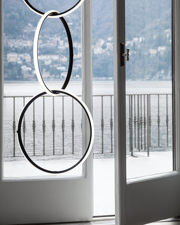 FLOS Arrangements Round Medium Lampada sospesa nero opaco F0407030 – Flos