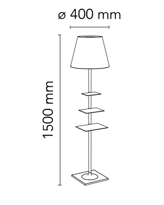 FLOS Bibliotheque Nationale Lampada a pavimento Fume F1011030 – vista 6