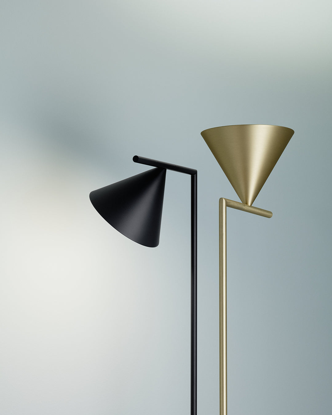 FLOS Captain Flint Lampada a pavimento ottone spazzolato marmo bianco F1530059 – vista 2