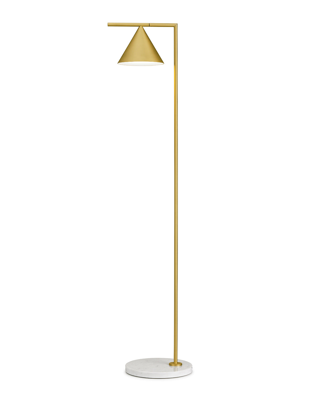 FLOS Captain Flint Lampada a pavimento ottone spazzolato marmo bianco F1530059 – vista 7