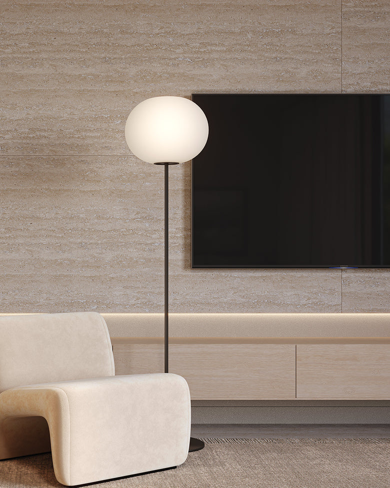FLOS Glo-Ball Floor 3 lampada da pavimento 158 cm nero opaco F3030031 – vista 2