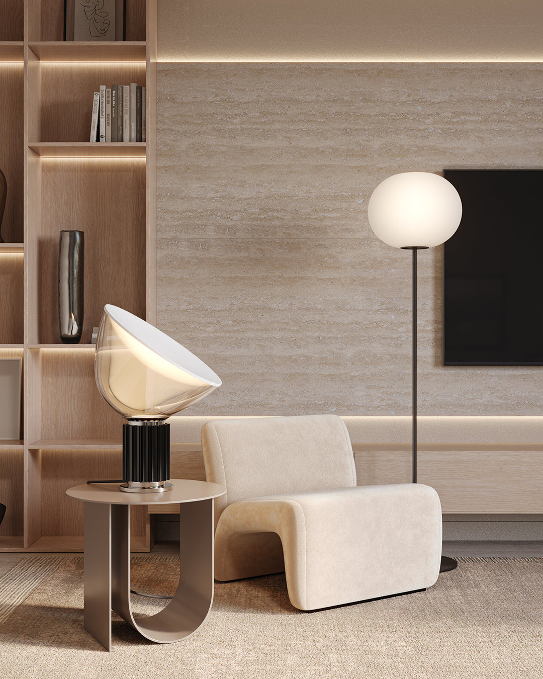 FLOS Glo-Ball Floor 3 lampada da pavimento 158 cm nero opaco F3030031 – vista 6