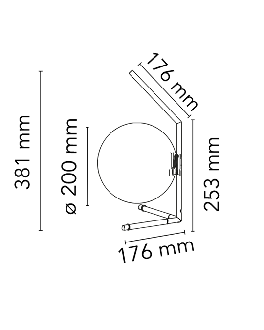 FLOS IC T1 Low Lampada da tavolo Rosso burgundy F3171035 – vista 6