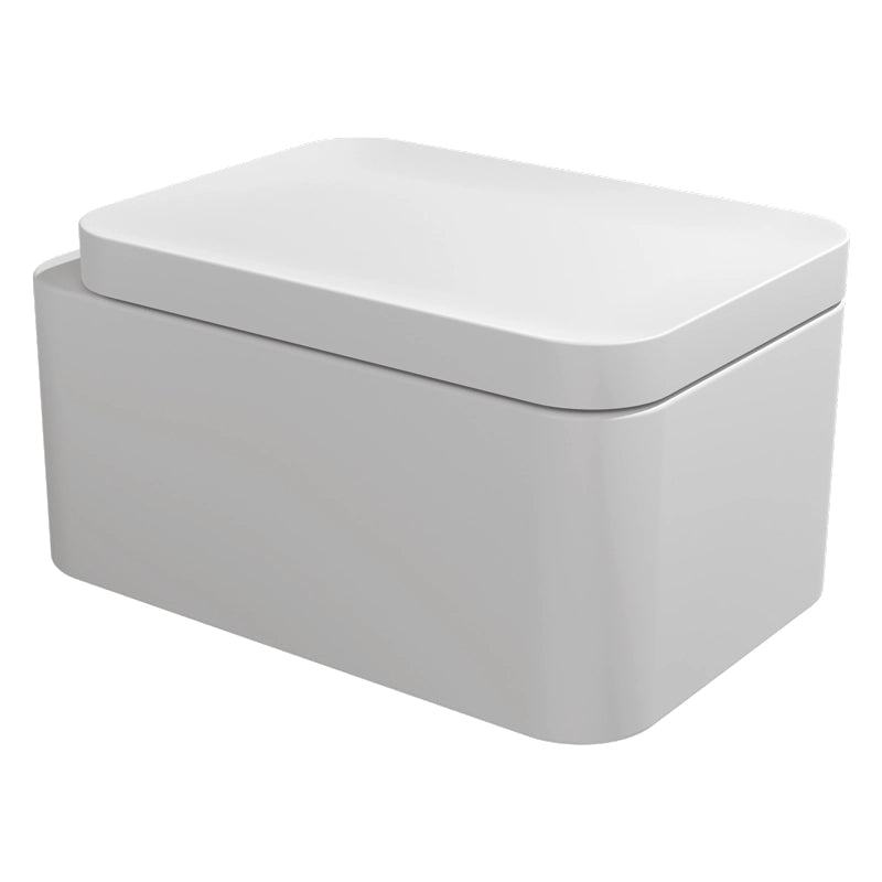 Flaminia Nile Coppia Sanitari Sospesi Bidet e Wc Goclean ambientato su piano bagno con accessori - Ceramica Flaminia