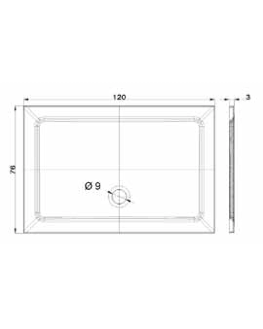Flat Piatto Doccia 120x76 acrilico Bianco