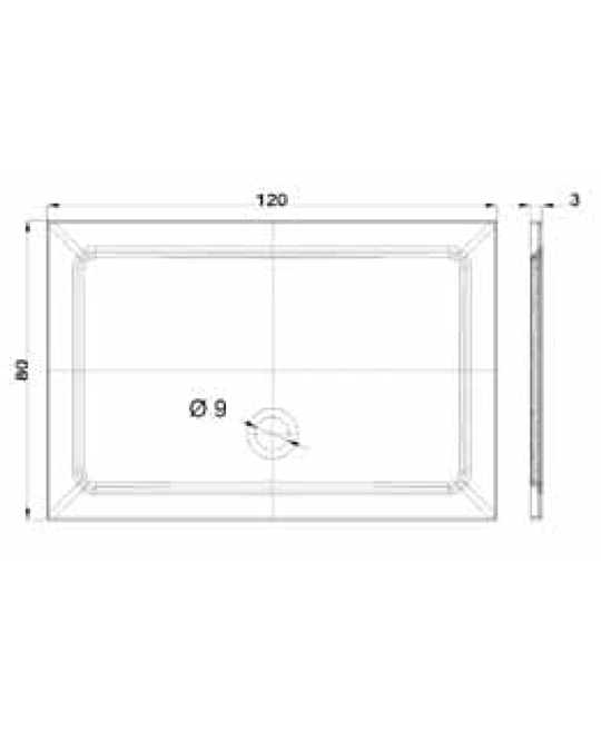 Flat Piatto Doccia 120x80 Rettangolare Bianco