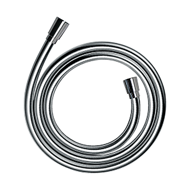 Flessibile Doccia 150 cm antitorsione doppio cono in ottone e pvc silver