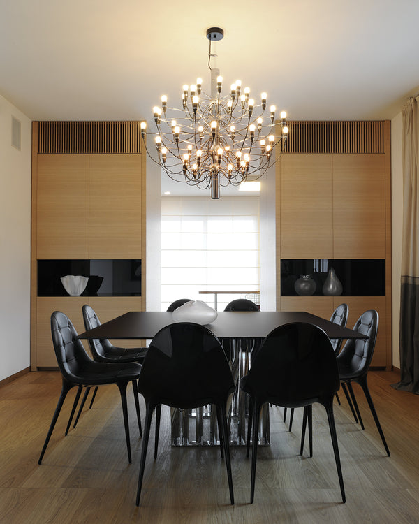Flos 2097/50 Frosted Bulbs Lampadario 100 cm cromo bulbi opachi A1501057 – Flos
