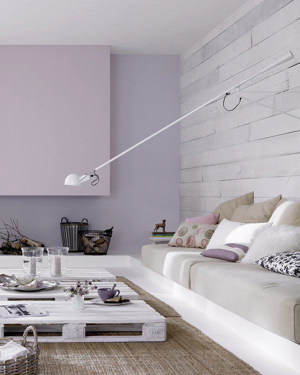 Flos 265 Lampada a parete 85 cm a luce diretta in acciaio bianco A0300009