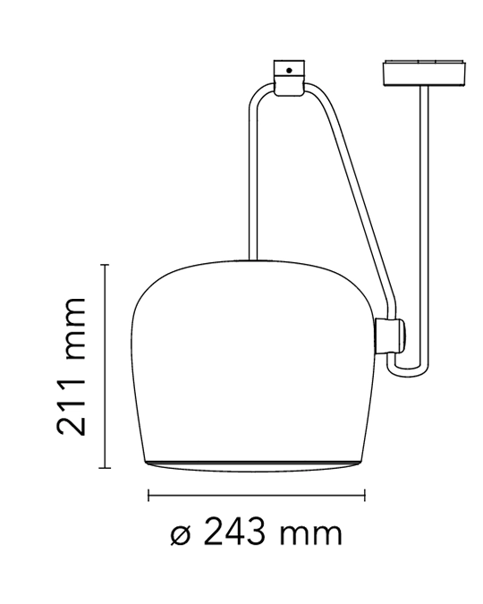 Flos Aim Lampada a sospensione Nero cavo 9 metri F0090030