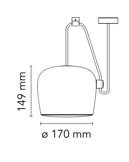 Flos Aim Small Lampada 17 cm a sospensione Nero F0095030