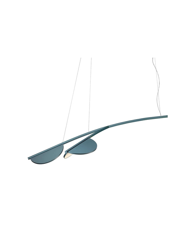 Flos Almendra Organic Long S2 Lampada Sospesa bay blue metallized F0438039
