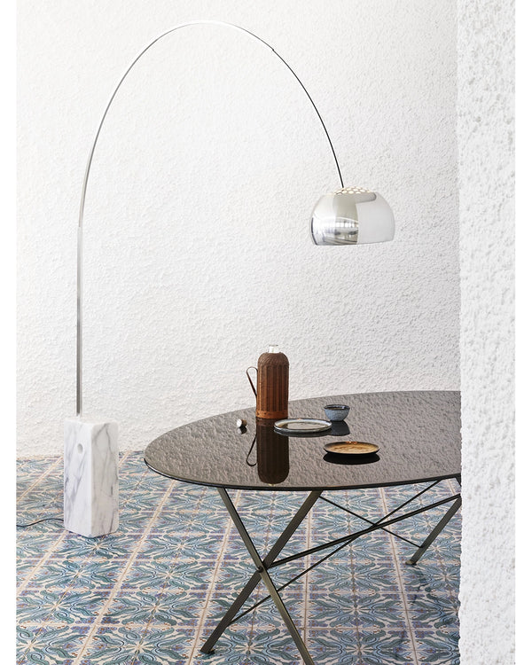 Flos Arco Lampada Led a pavimento 240 cm Base in marmo Carrara F0303000