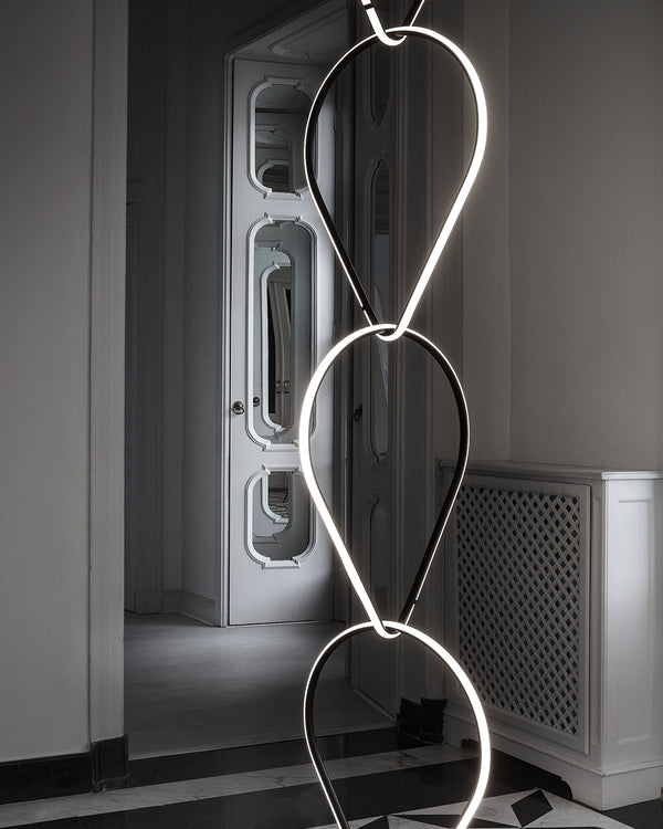 Flos Arrangements Drop Down Lampada a sospensione Nero Opaco F0413030 – Flos