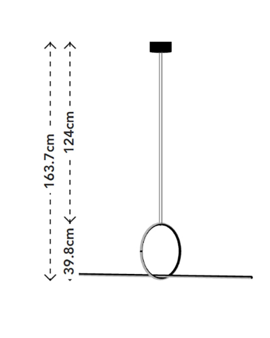 Flos Arrangements Line Rouns Small Lampada sospesa con rosone nero – vista 7