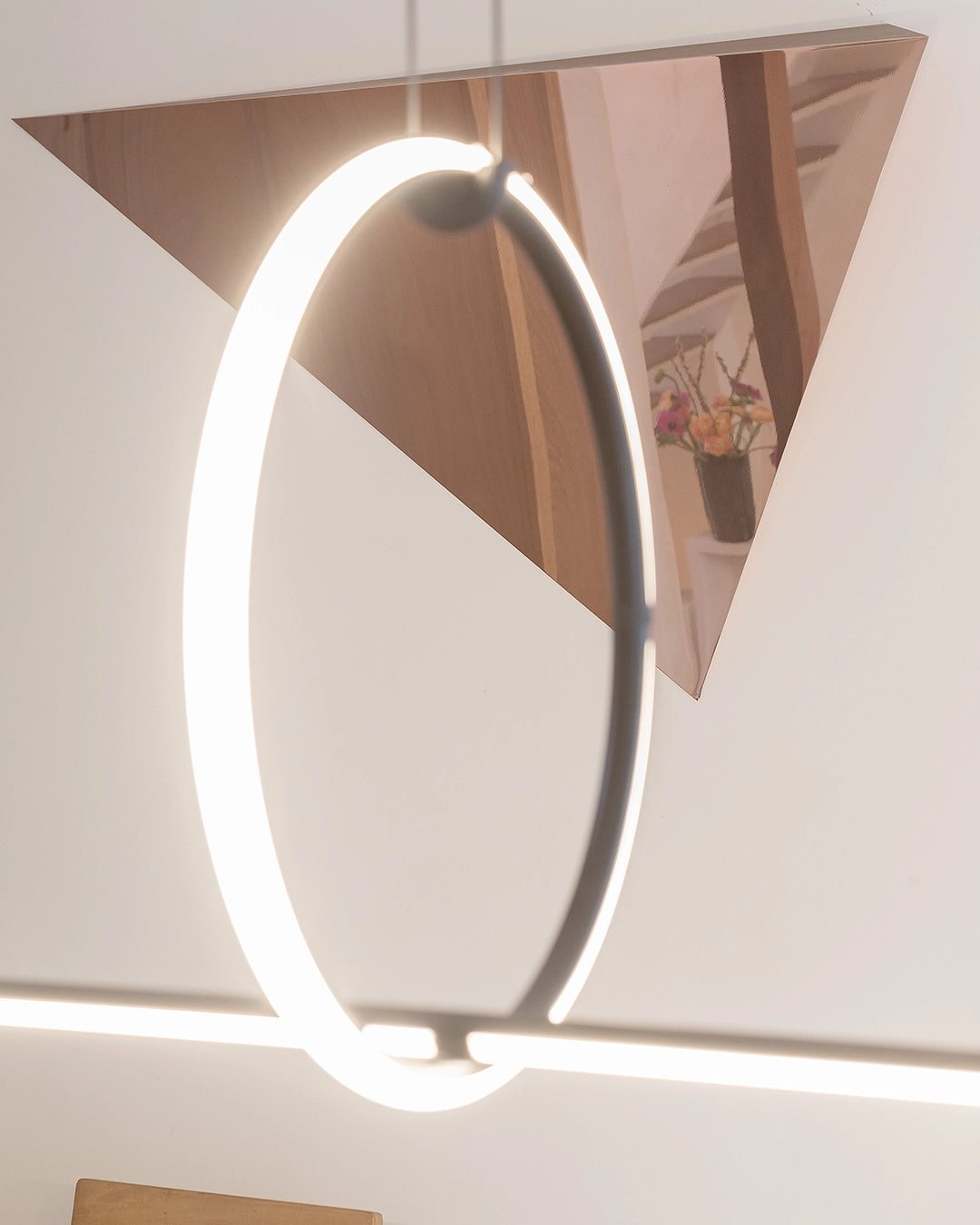 Flos Arrangements Line Rouns Small Lampada sospesa con rosone nero – vista 4