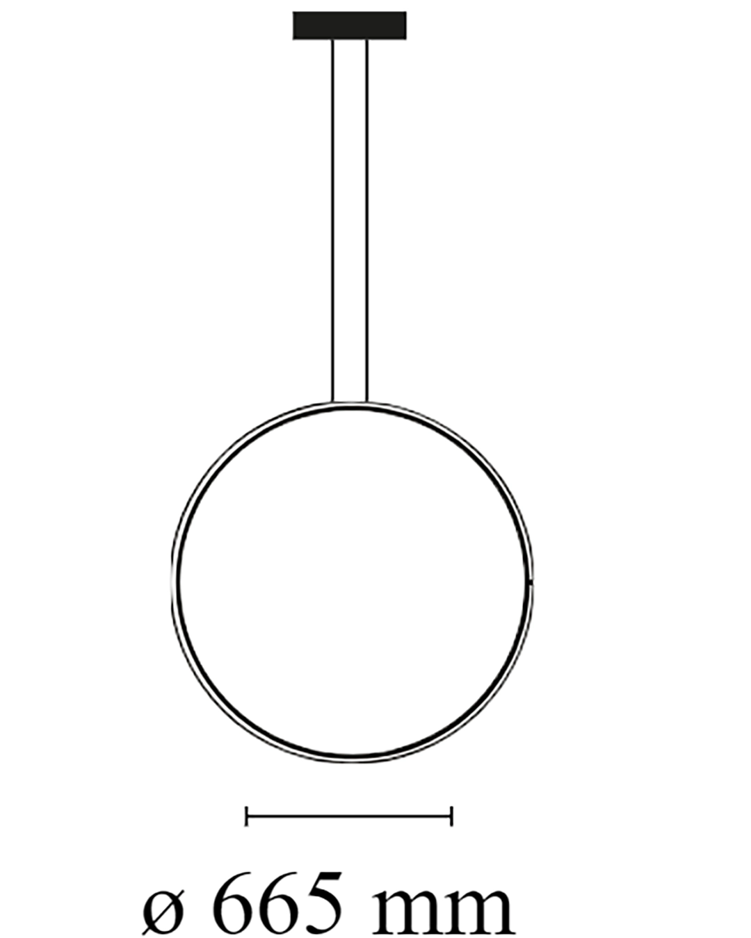 Flos Arrangements Round Medium Lampada a Sospensione con rosone Nero Opaco