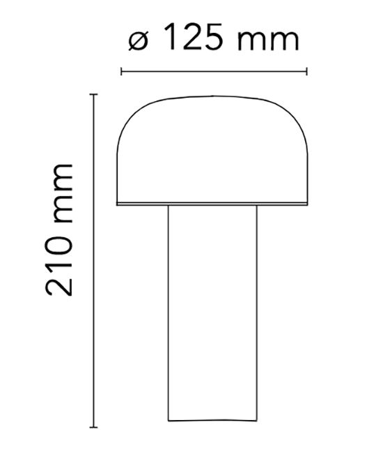Flos Bellhop lampada da tavolo ricaricabile a luce Grey F1060020