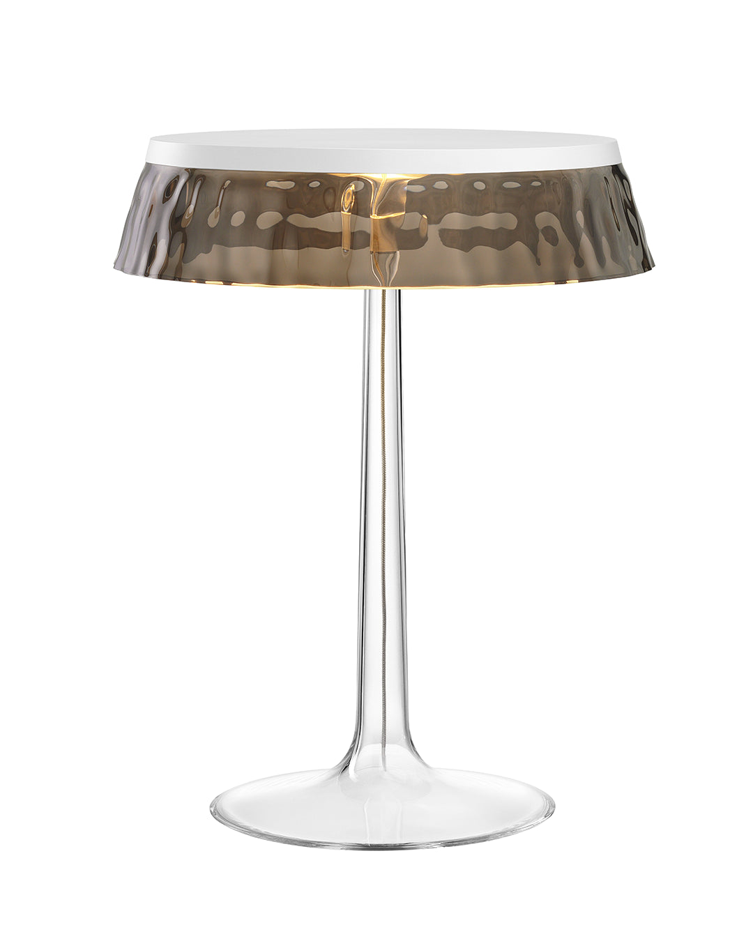 Flos Bon Jour Lampada Da Tavolo Bianca con corona Fume F1032009 – Flos