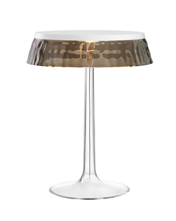 Flos Bon Jour Lampada Da Tavolo Bianca con corona Fume F1032009 – Flos