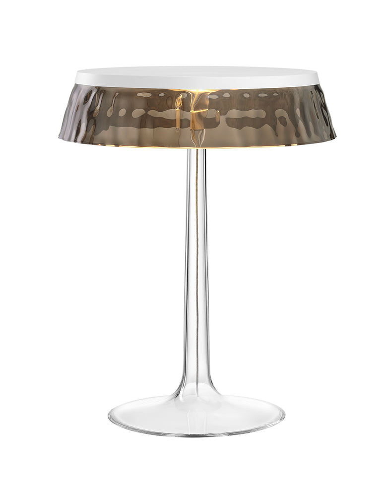 Flos Bon Jour Lampada Da Tavolo Bianca con corona Fume F1032009 – Flos