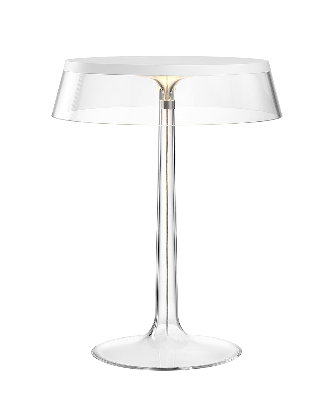 Flos Bon Jour Lampada Da Tavolo Bianca con corona Trasparente F1032009 – vista 2
