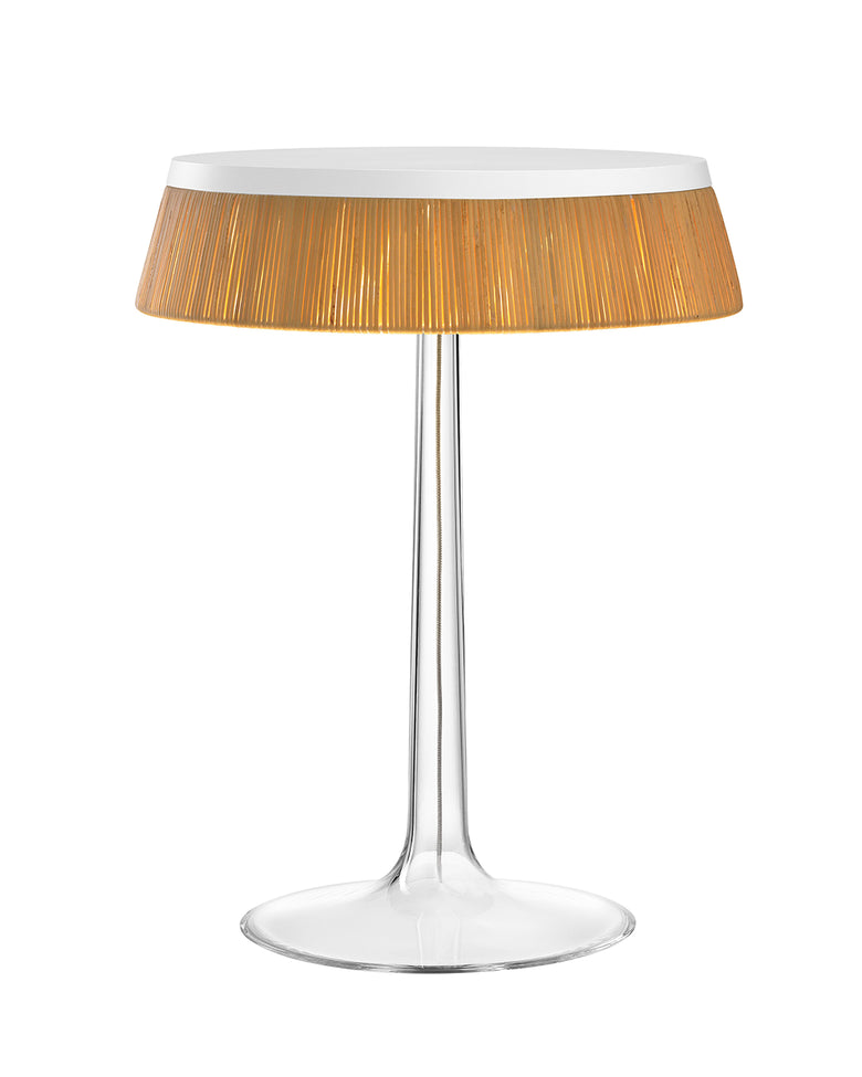 Flos Bon Jour Lampada Da Tavolo Bianca con corona Rafia F1032009 – vista 4