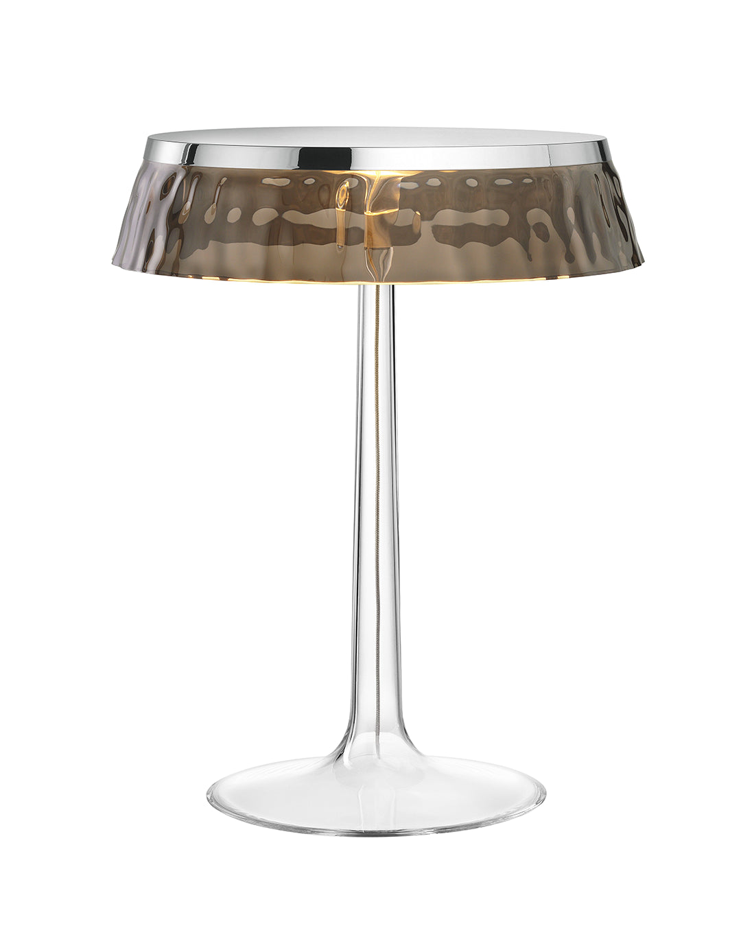 Flos Bon Jour Lampada Da Tavolo cromo con corona Fume F1032057 – Flos