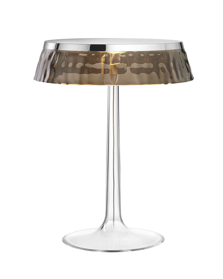 Flos Bon Jour Lampada Da Tavolo cromo con corona Fume F1032057 – Flos