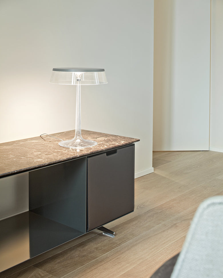 Flos Bon Jour Lampada Da Tavolo cromo opaco corona trasparente F1032046 – vista 2