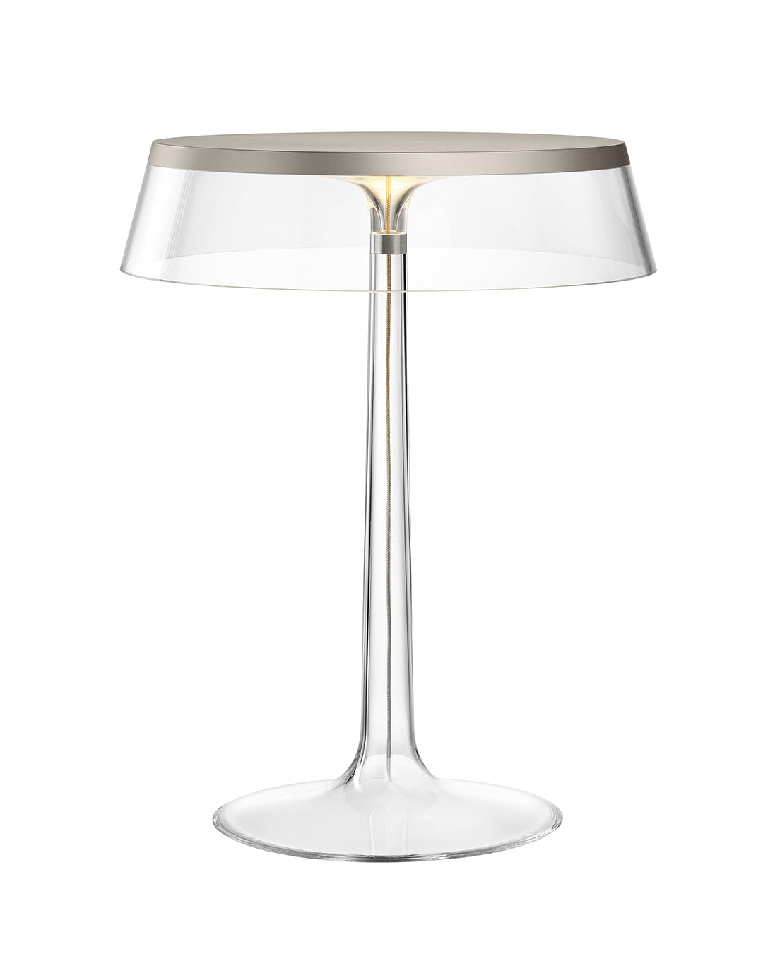 Flos Bon Jour Lampada Da Tavolo cromo opaco corona trasparente F1032046 – vista 3